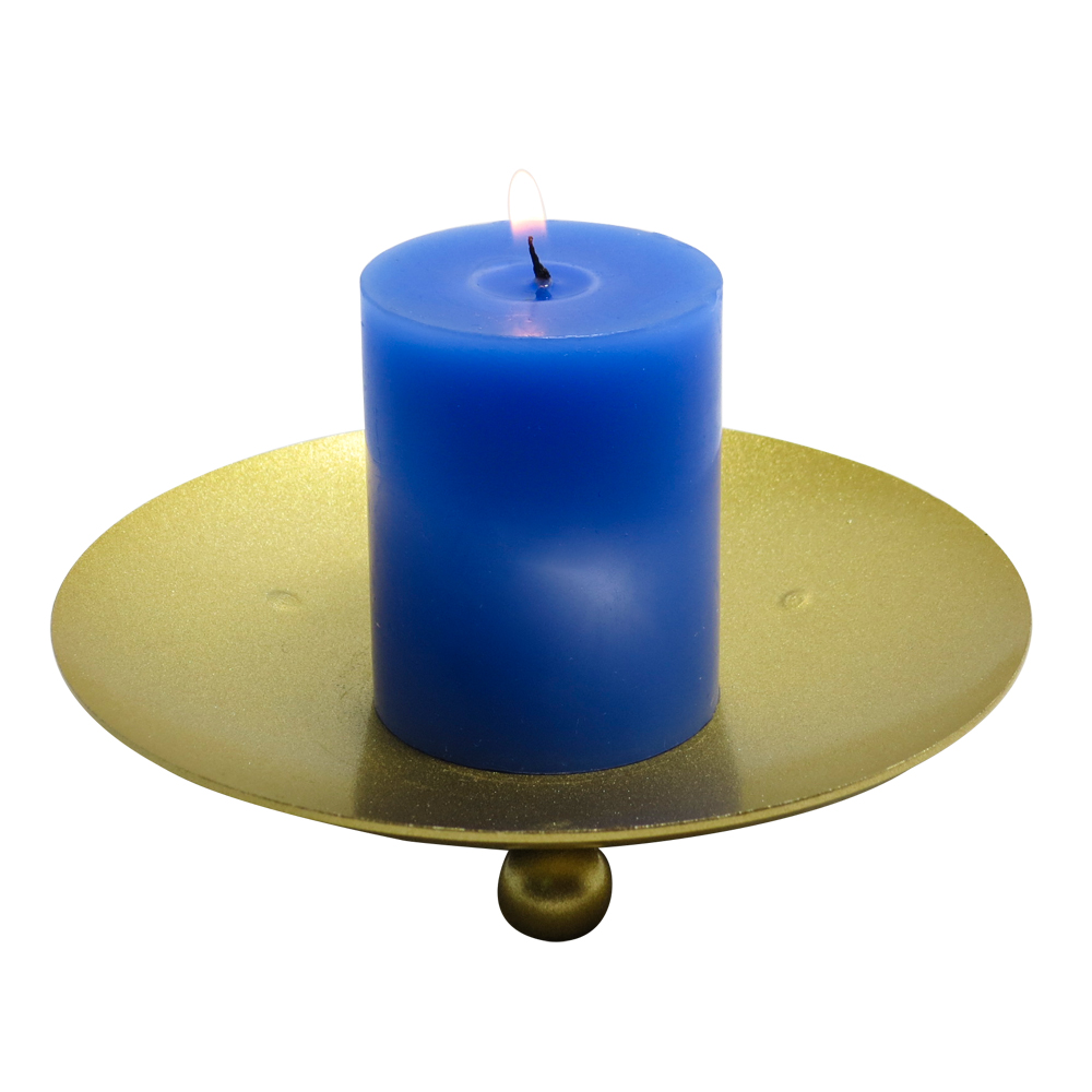 სახლის დეკორი Pillar Candle Holder ოქროს სანთლის დამჭერი (4)