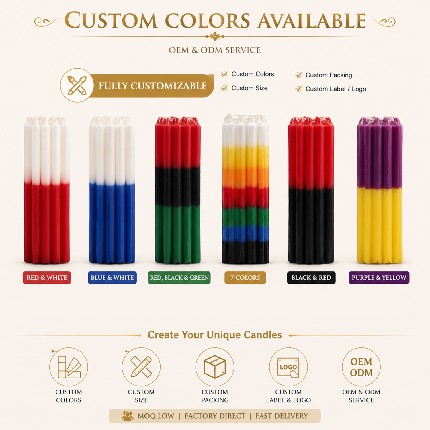color stick candle
