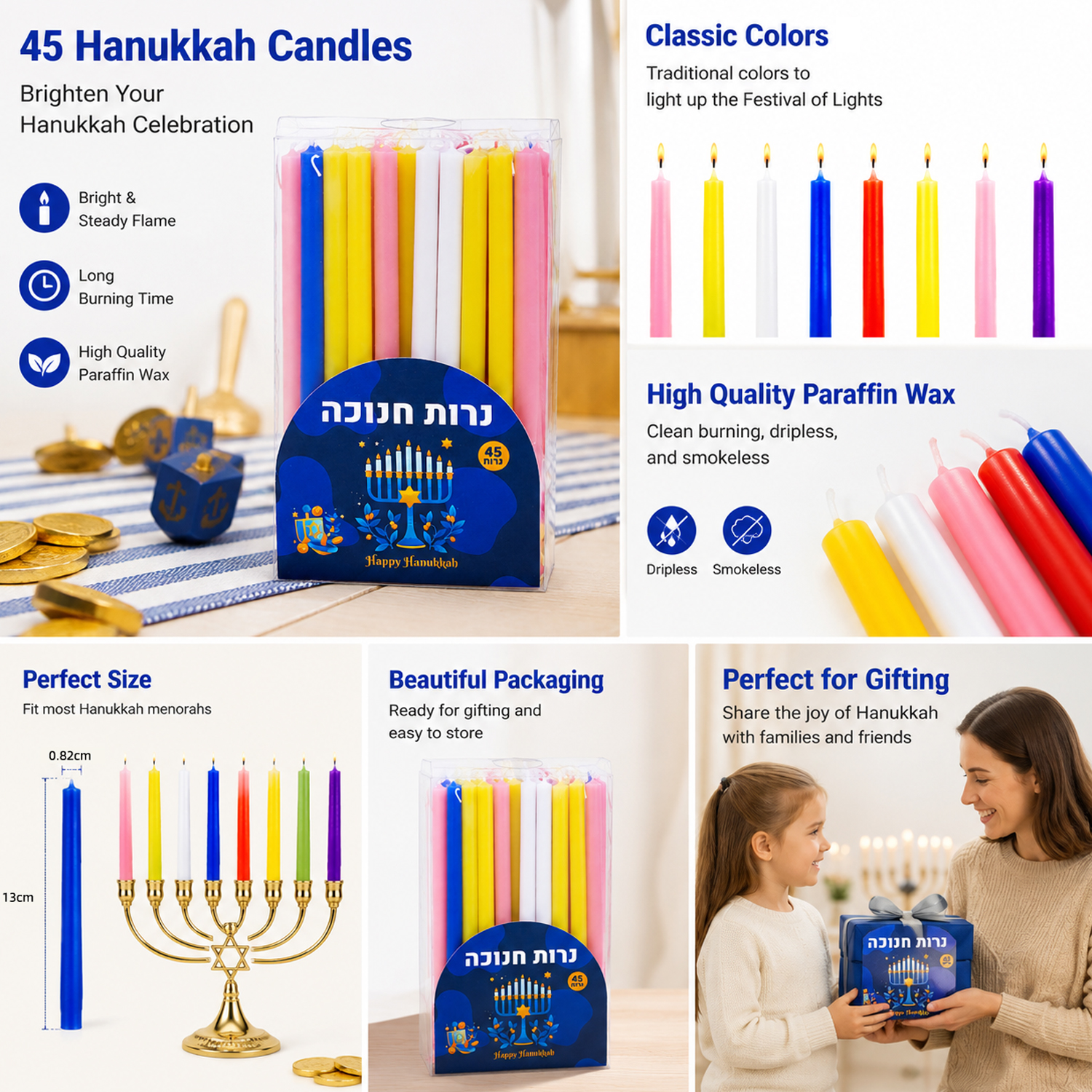 Israeli Taper Dinner Candle