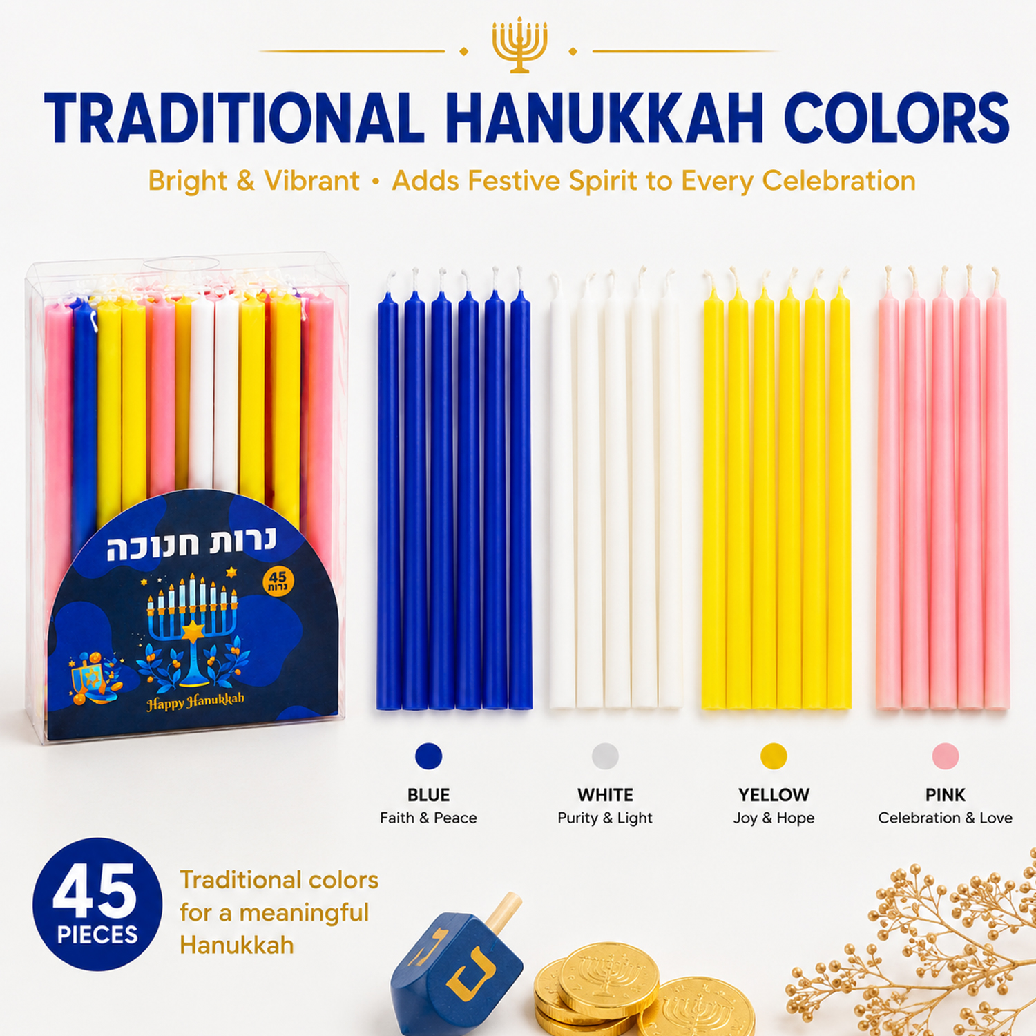 Israeli Taper Dinner Candle